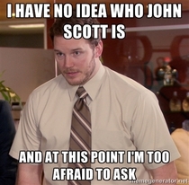 Since John Scott is all over the front page