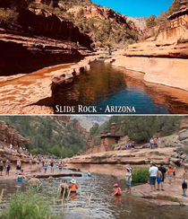 Slide Rock in Arizona is not quite like the brochures