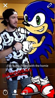 Snapchat with Sonic the Hedgehog