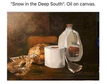 Snow in the Deep South- a study in still life