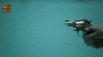 Snubnosed revolver fired underwater
