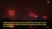 So Australias national TV coverage of Sydneys NYE fireworks had subtitles