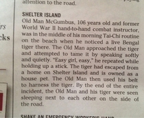 So heres the police report in my towns newspaper