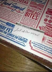 so I asked dominoes to write a joke on the box