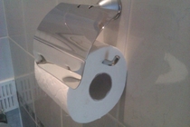 So I asked my  year old daughter to replace the toilet paper roll Job well done