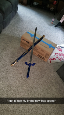 So I gave my friend a gift in a box and he pulled out a sword 