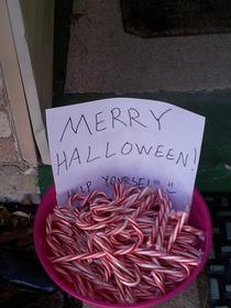 So I had a lot of candy canes left over from Christmas last year