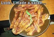 So I like a few bacon bits on my salad Sue me