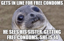 So I went with my friend to get free condoms