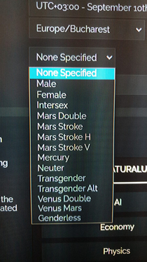 So if you want an euro truck mod you need an account and this is the gender selection