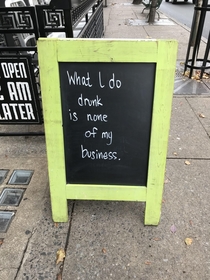 So mind your own business