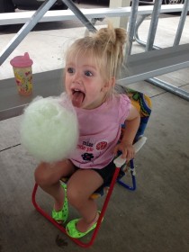 So my daughter tried cotton candy for the first time