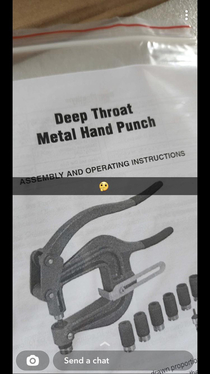 So my friend bought a sheetmetal hole puncher