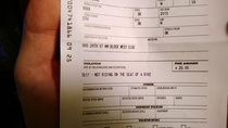 So my friend got a ticket tonightdidnt know this was possible