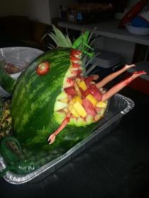 So my friend made a fruit salad