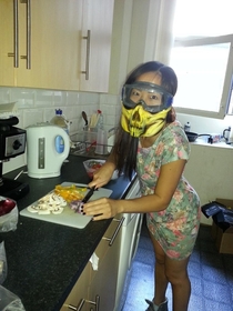 So my girlfriend was cutting onions