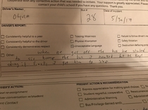So my Son got written up on the bus