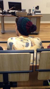 So this guy just sat down in my lecture wearing this
