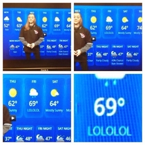 So this happened in my high schools weather broadcast