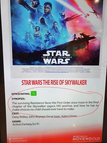 So this is the plot for the new Star Wars film 