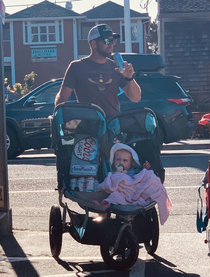Solid use of the double stroller