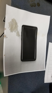 Some absolute muppet tried to photocopy their phone screen Found in trash at my work