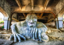 Some people say its horrible I kind of like it The Freemont Troll in Seattle