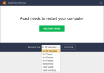 Some software could learn a thing or two from Avast Im looking at you Windows