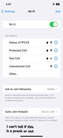 Somebody made a Wi-Fi network next to the CeX tech store