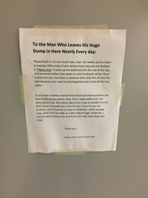 Someone at my office has had enough of someone elses shit