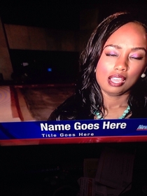 Someone at the local news messed up tonight