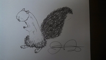 Someone called me a squirrel dick so my friend drew a picture