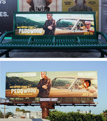 Someone edited the billboards for Tarantinos Once upon a time in Hollywood