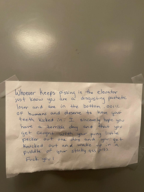 Someone posted this in our elevator today