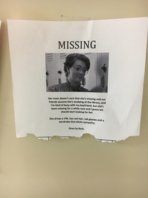 Someone put this up at my school Everyone is concerned please send a search party