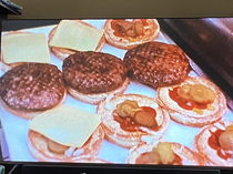 Sorry this is a terrible pic of my tv but this picture of old school McDonalds burgers being made has got me in my feelings Yall know what they look like today