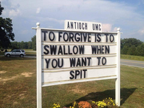 Spitters are quiters brought to you by The Atioch United Methodist Church