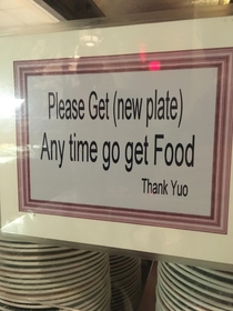 Spotted at a Chinese buffet