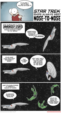 Star Trek ships always meet nose-to-nose