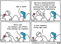Startup comic presents Amazing Benefits OC