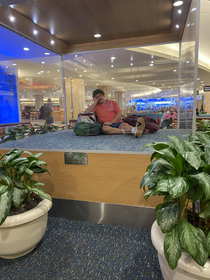 Statue at the Orlando airport Inspired by dads from the s