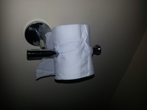 Staying at my Dads and his wife had a go at me for putting the toilet roll on the wrong way round so