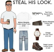 Steal his look Hank Hill