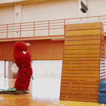 Stunt on a childrens show in Japan
