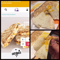 Taco Bell chicken quesadilla my son bought