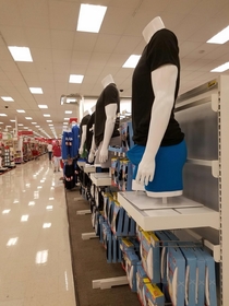 Target underwear mannequin loves his job