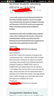 Teacher flips out and theb realizes he messed up