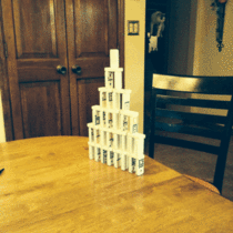 Technically I didnt knock over my wifes domino tower