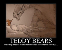 teddy bears protecting us since 