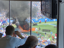 Tennessee Titans catch their football field on fire 